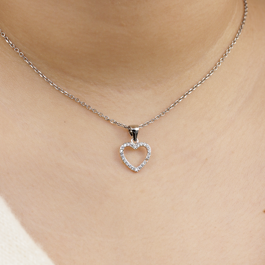 Collar Corazón de Plata 925 Personalizado