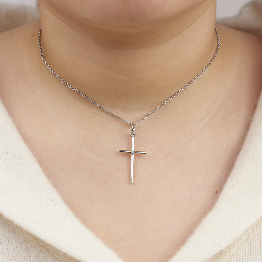 Cruz tubo lisa mediana