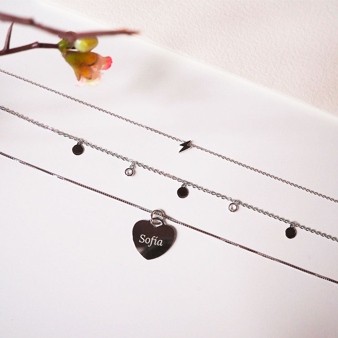 Colgante Corazón de Plata 925 Personalizado