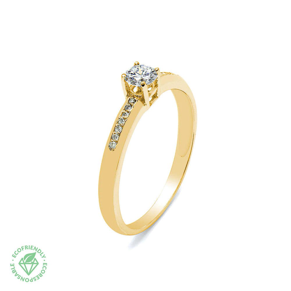 Anillo Nice de Oro con Diamantes