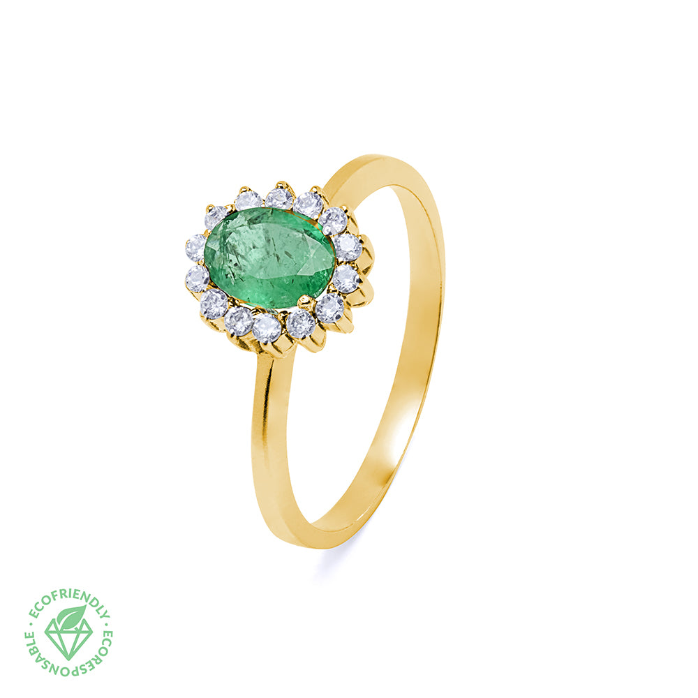 Anillo Atenea con Diamante de Laboratorio en Oro 18k