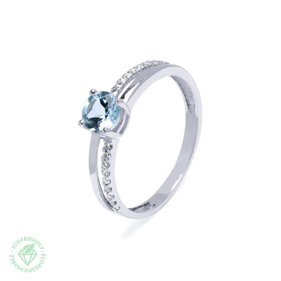 Anillo Diamantes y Topacio Ezio de 0,6ct.