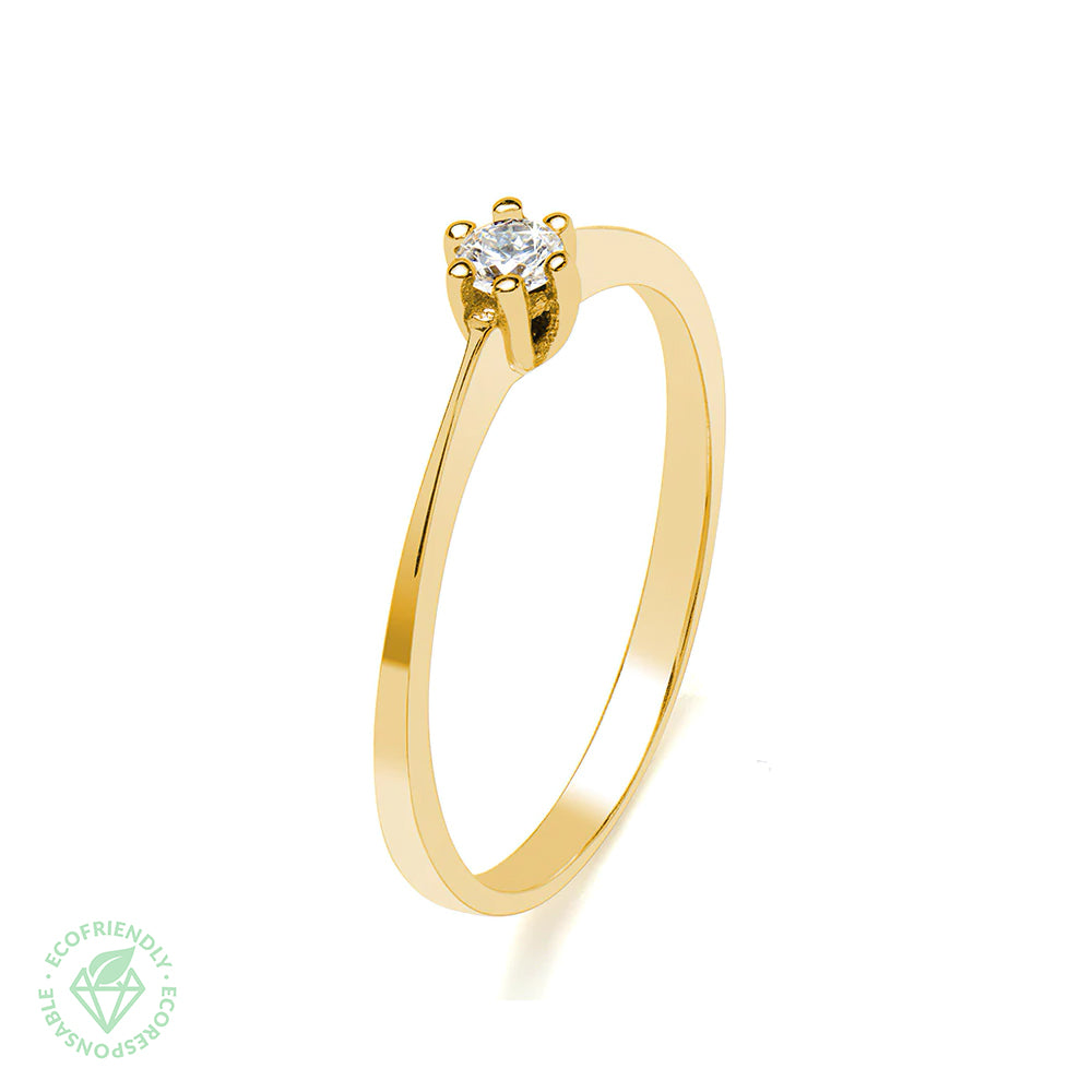 Anillo Selene de Oro con Diamantes