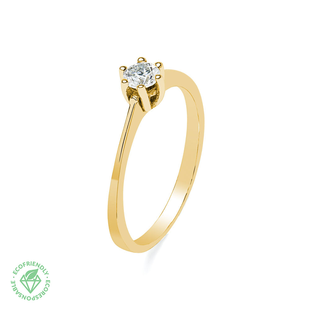 Anillo Selene de Oro con Diamantes