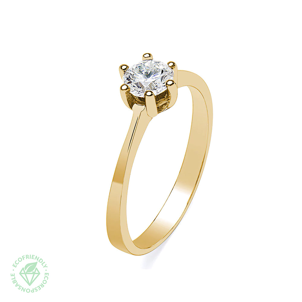 Anillo Selene 0,50 ct con Diamante de Laboratorio en Oro 9k y 18k
