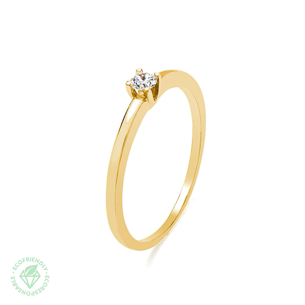 Anillo Belle con Diamante de Laboratorio en Oro 18k