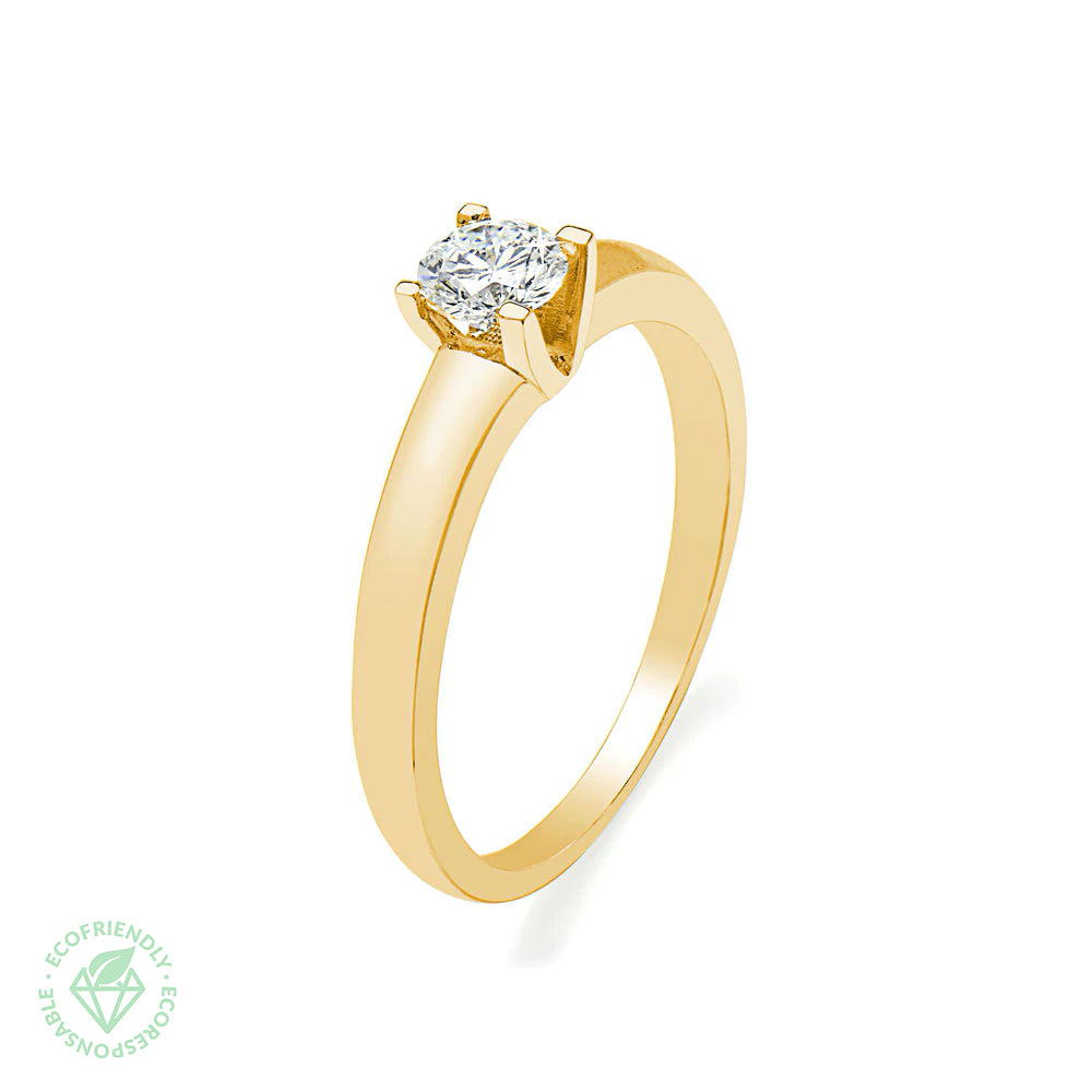 Anillo Belle con Diamante de Laboratorio en Oro 18k