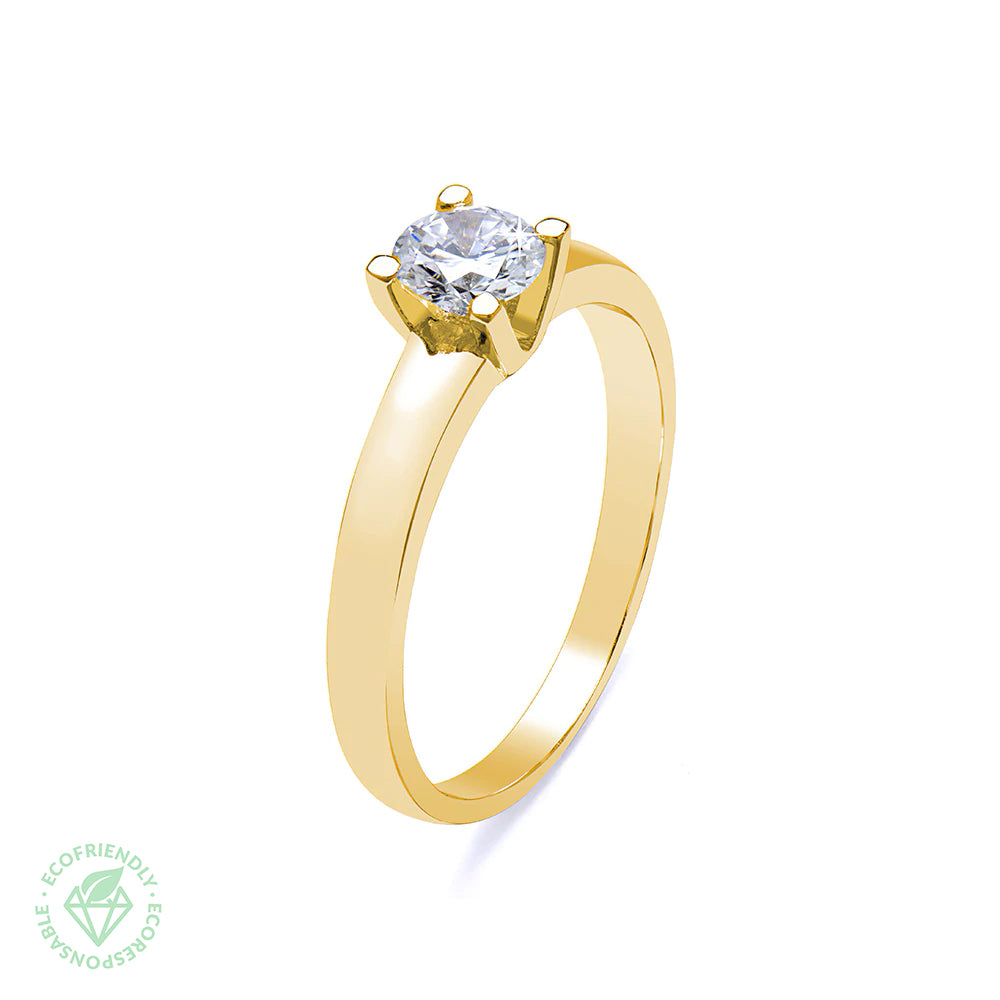 Anillo Belle con Diamante de Laboratorio en Oro 18k