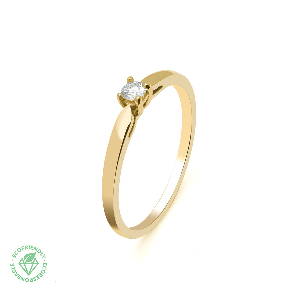Anillo Amantis con Diamante de Laboratorio en Oro 18k