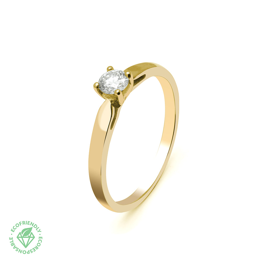 Anillo Amantis con Diamante de Laboratorio en Oro 18k