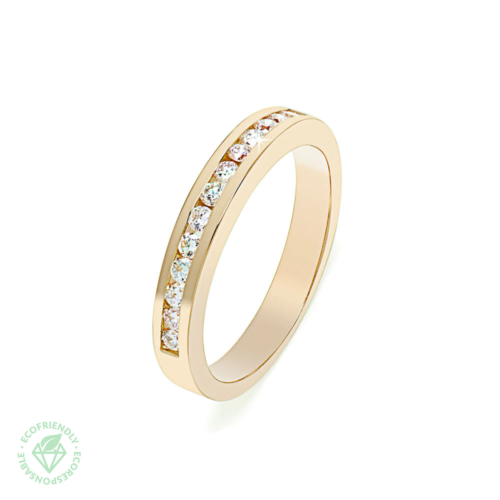 Anillo Iris con Diamante de Laboratorio en Oro 18k