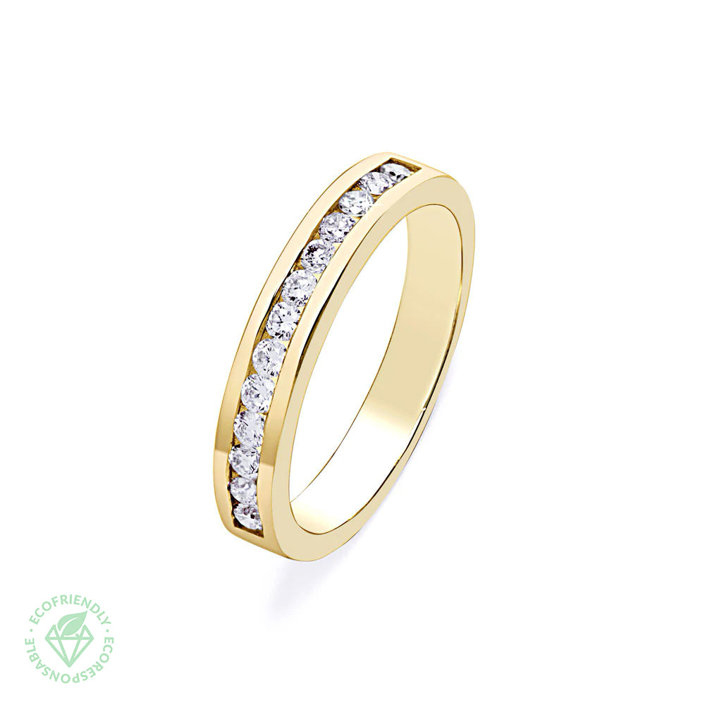 Anillo Iris con Diamante de Laboratorio en Oro 18k