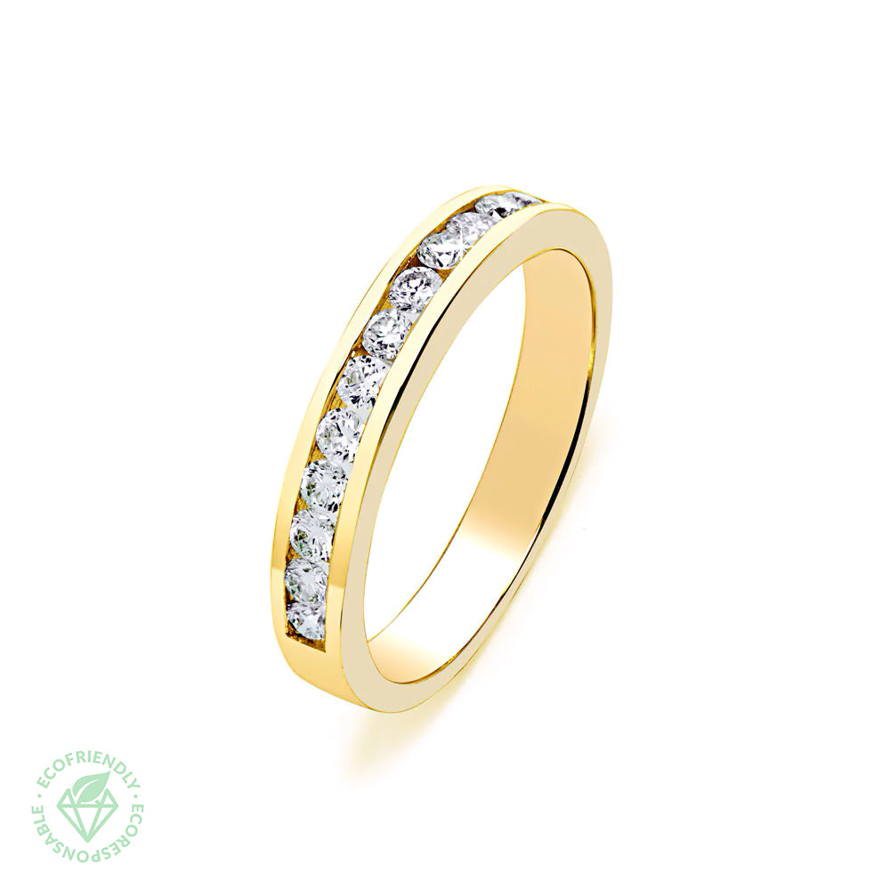 Anillo Iris con Diamante de Laboratorio en Oro 18k