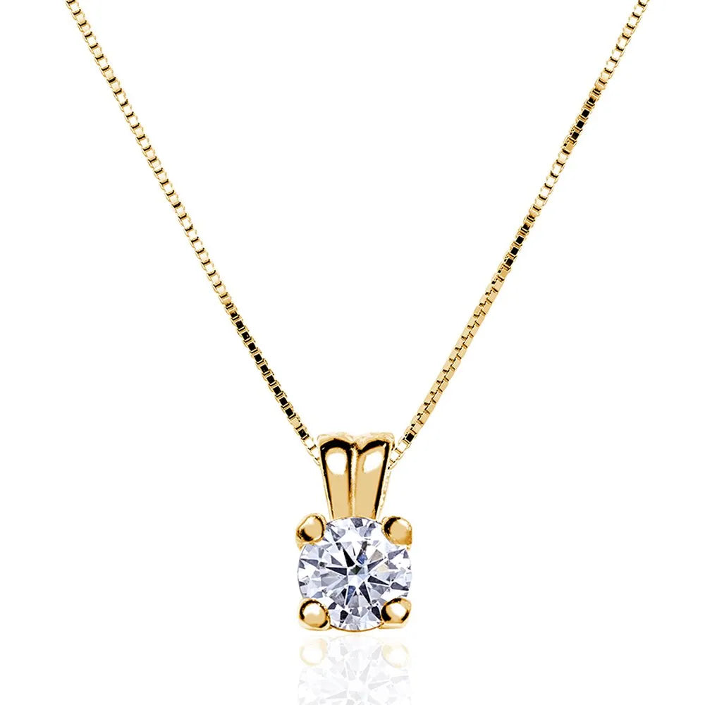 Colgante Square con Diamante de Laboratorio en Oro 18k