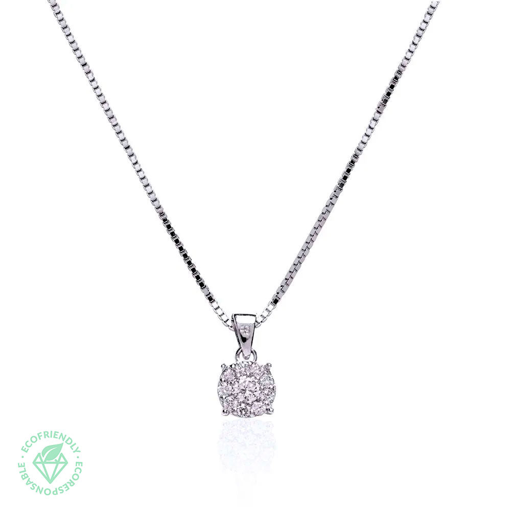 Cadena y Colgante con Diamantes 0,15ct.
