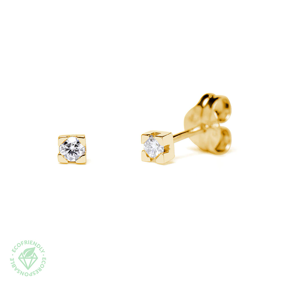 Pendientes de Oro con Diamantes de Laboratorio