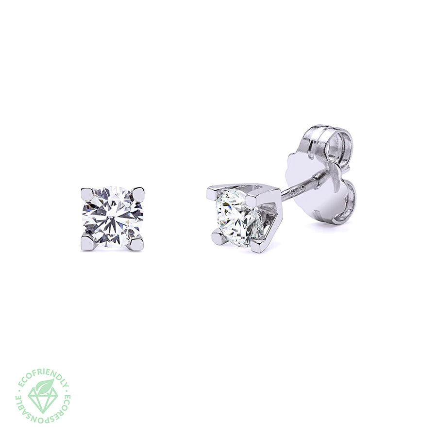 Pendientes Diamantes Creados 1.0 ct en oro blanco