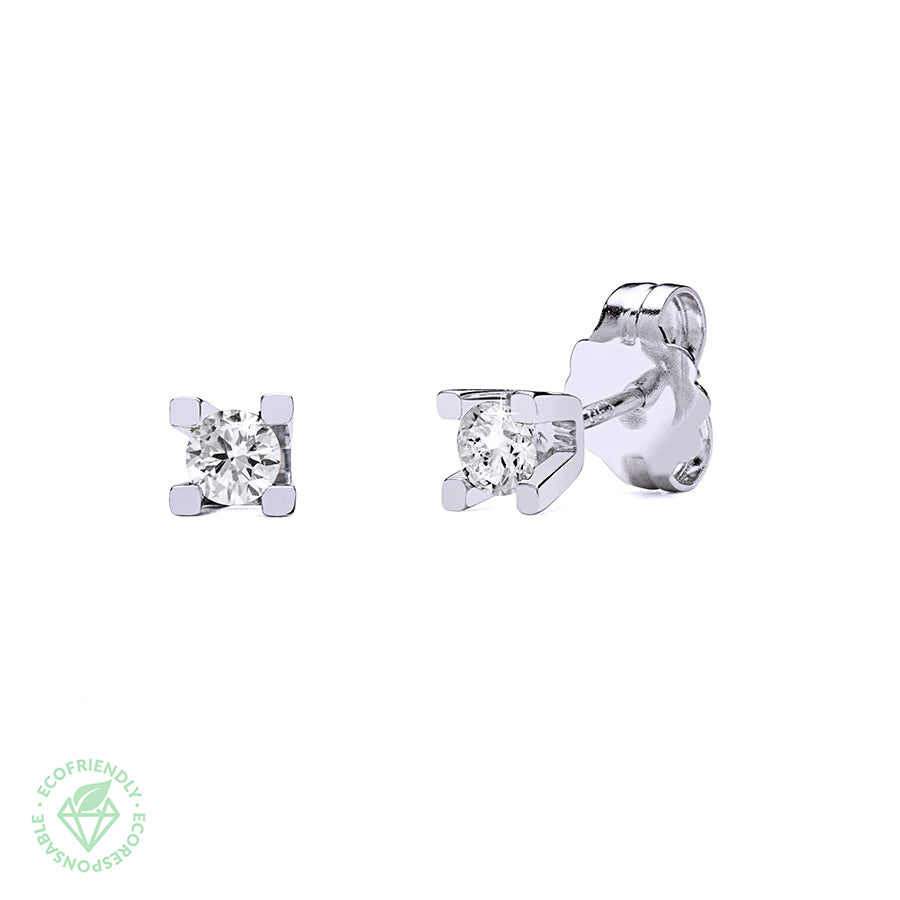 Pendientes Diamantes Creados 0.4 ct en oro blanco