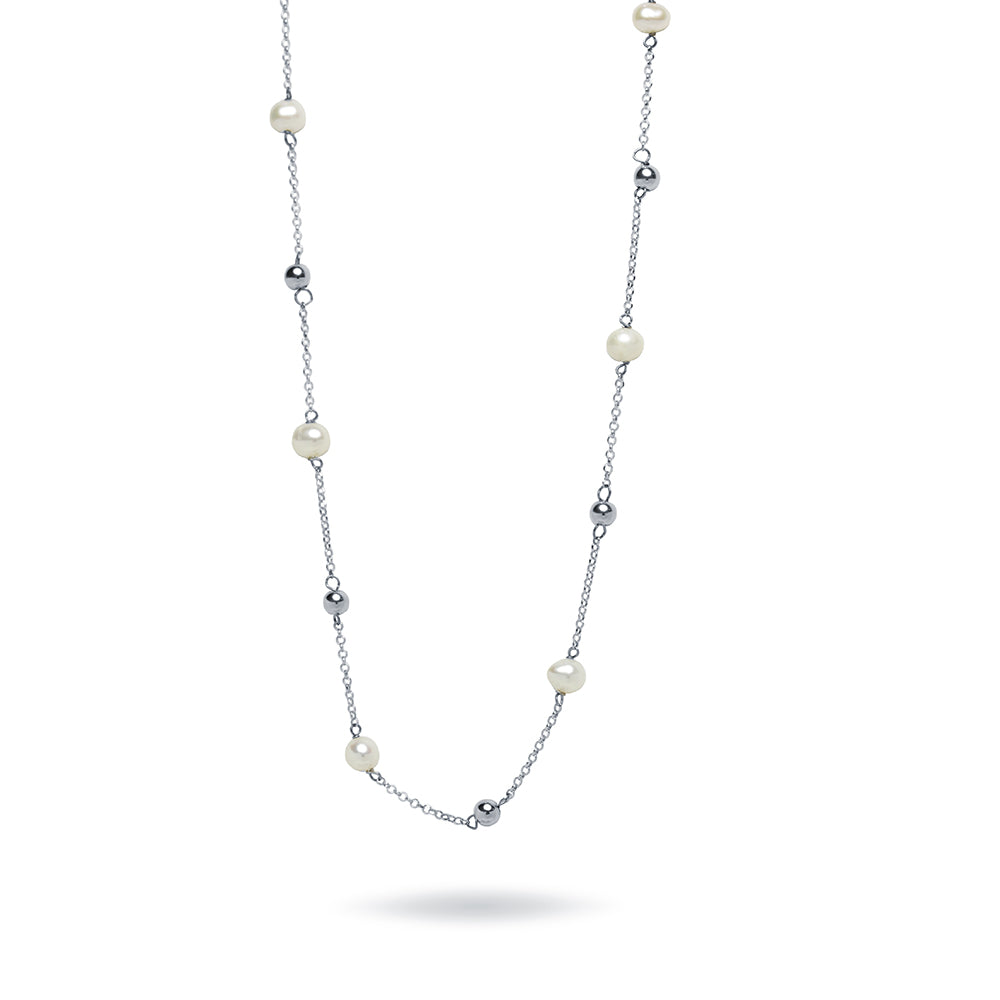 Collar Perlas y Bolitas