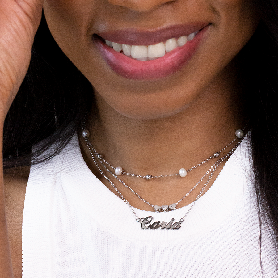 Collar Perlas y Bolitas