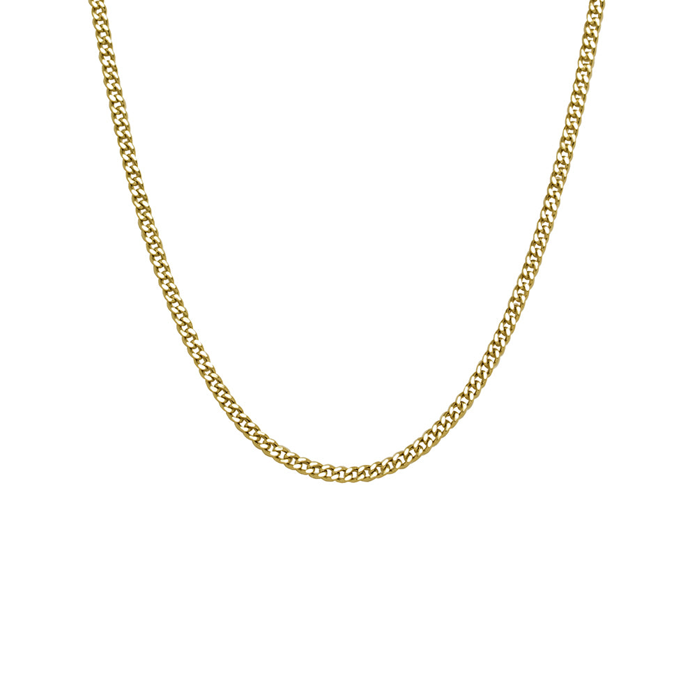 Collar Barbada Lapidada de Oro