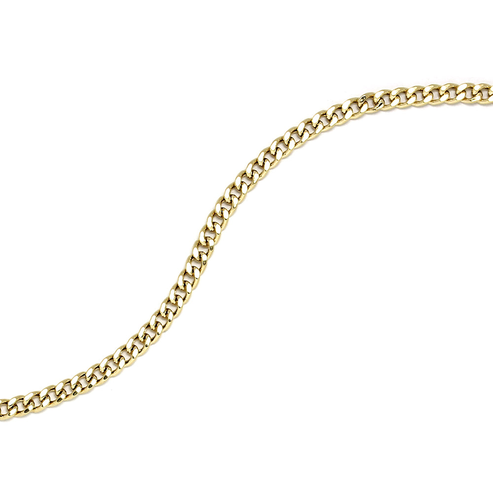 Collar Barbada Lapidada de Oro