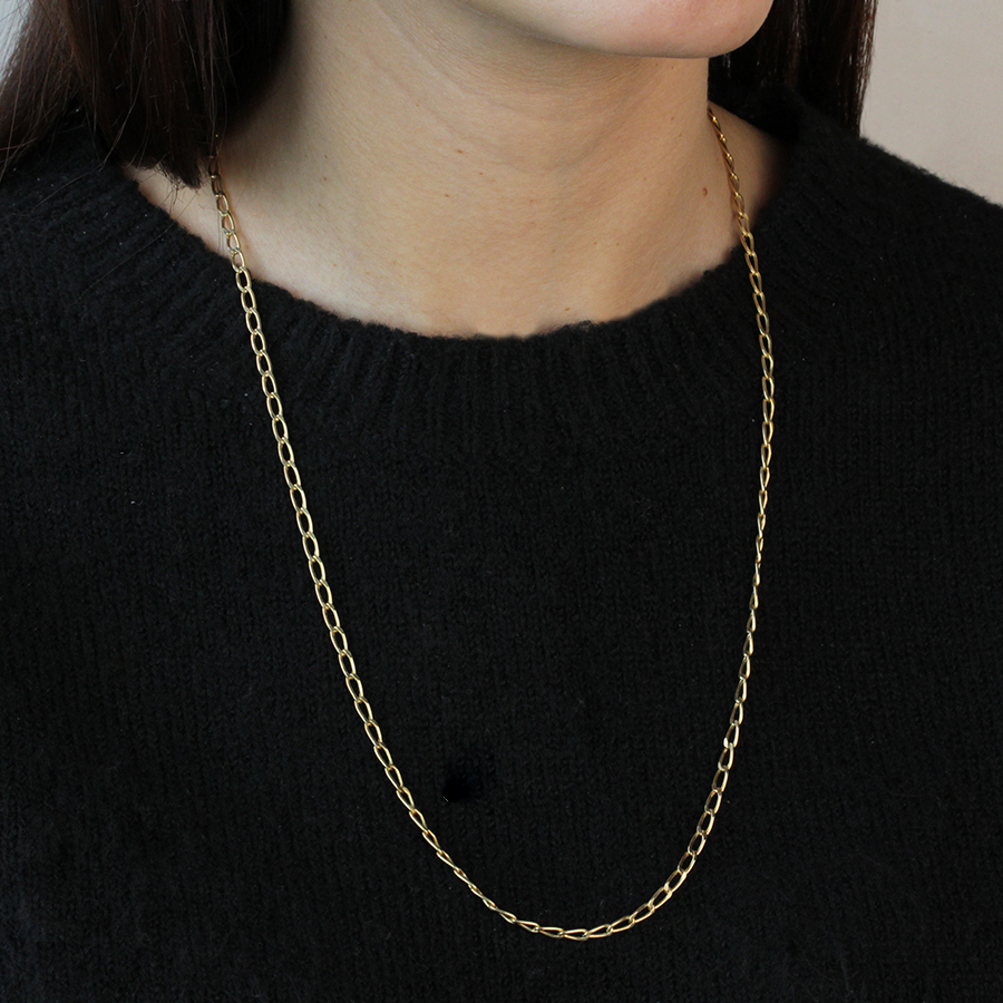 Cadena Bilbao Hueca Hombre 60cm