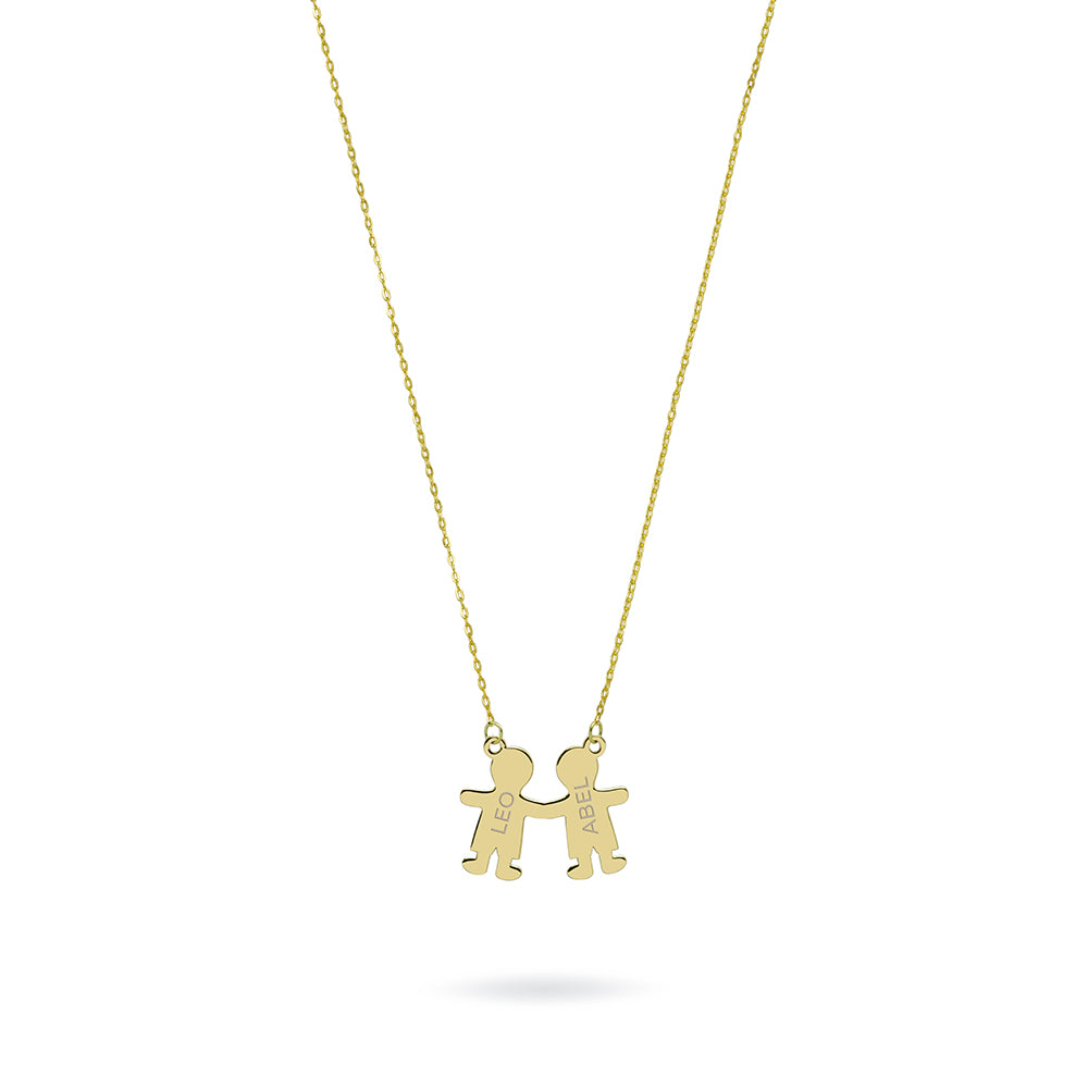 Collar de Oro 18K con Nombres de Niños