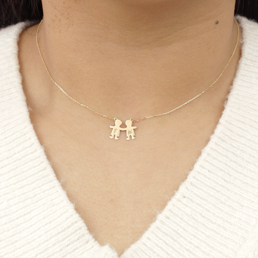 Collar de Oro 18K con Nombres de Niños