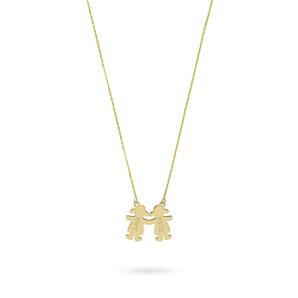 Collar de Oro 18K con Nombres de Niños