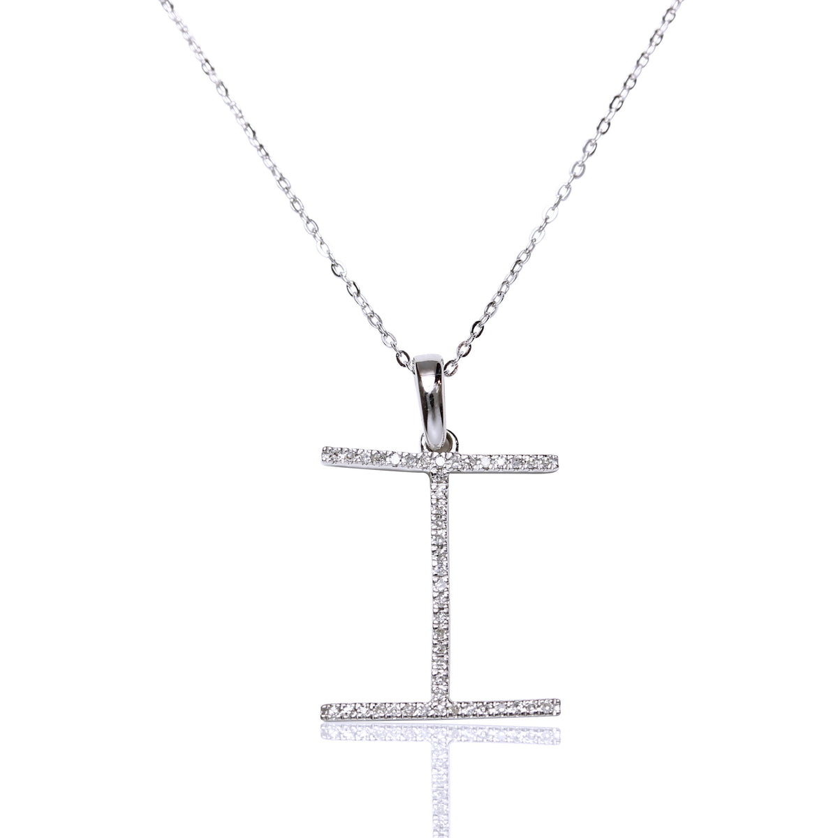 Collar con inicial XL diamante y oro