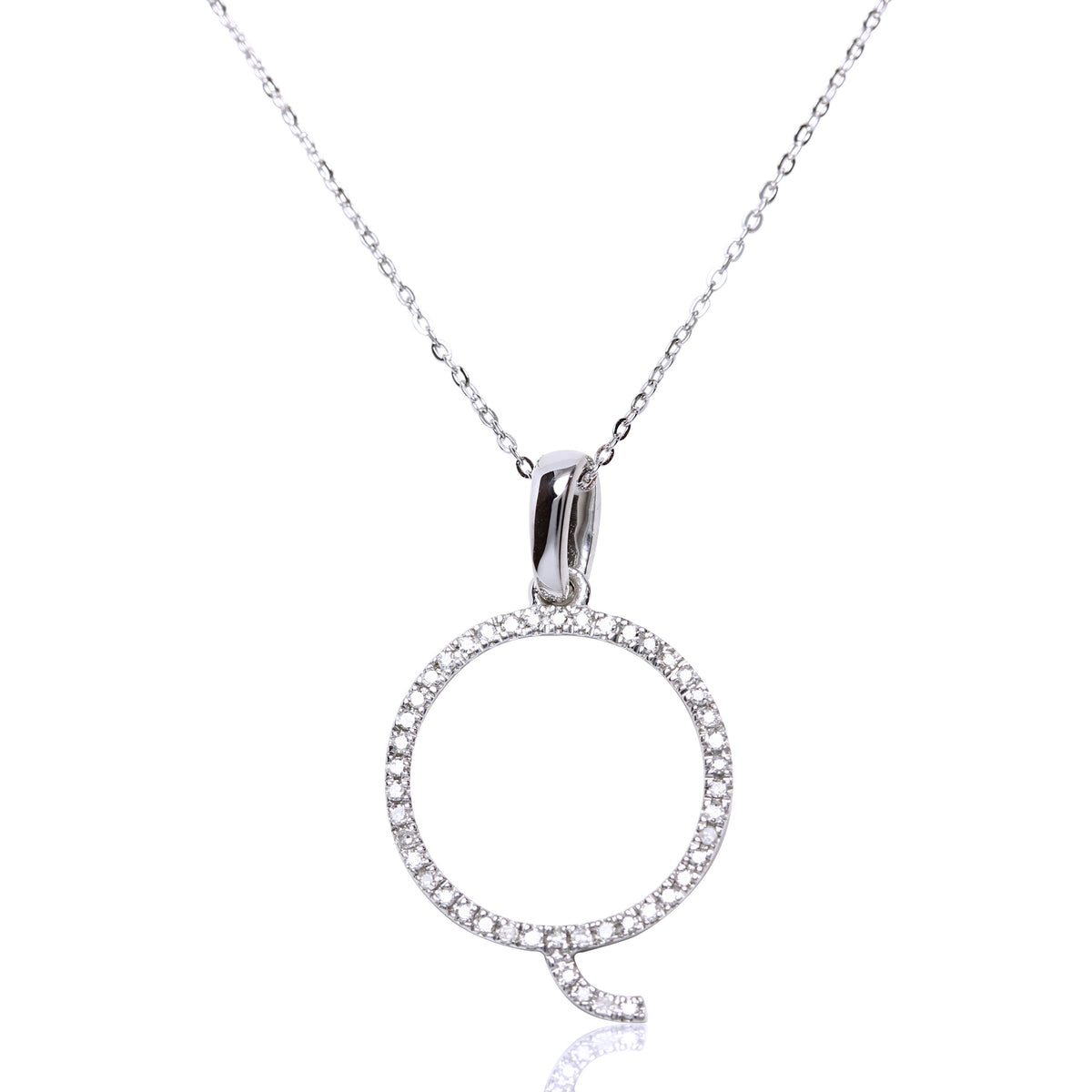 Collar con inicial XL diamante y oro