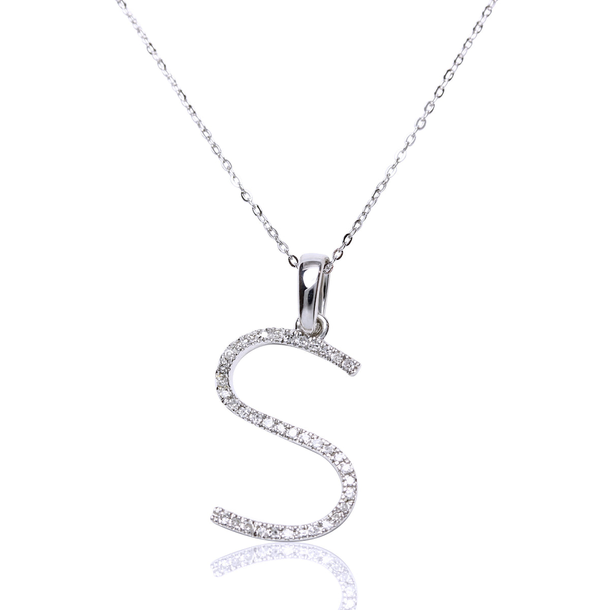 Collar con inicial XL diamante y oro