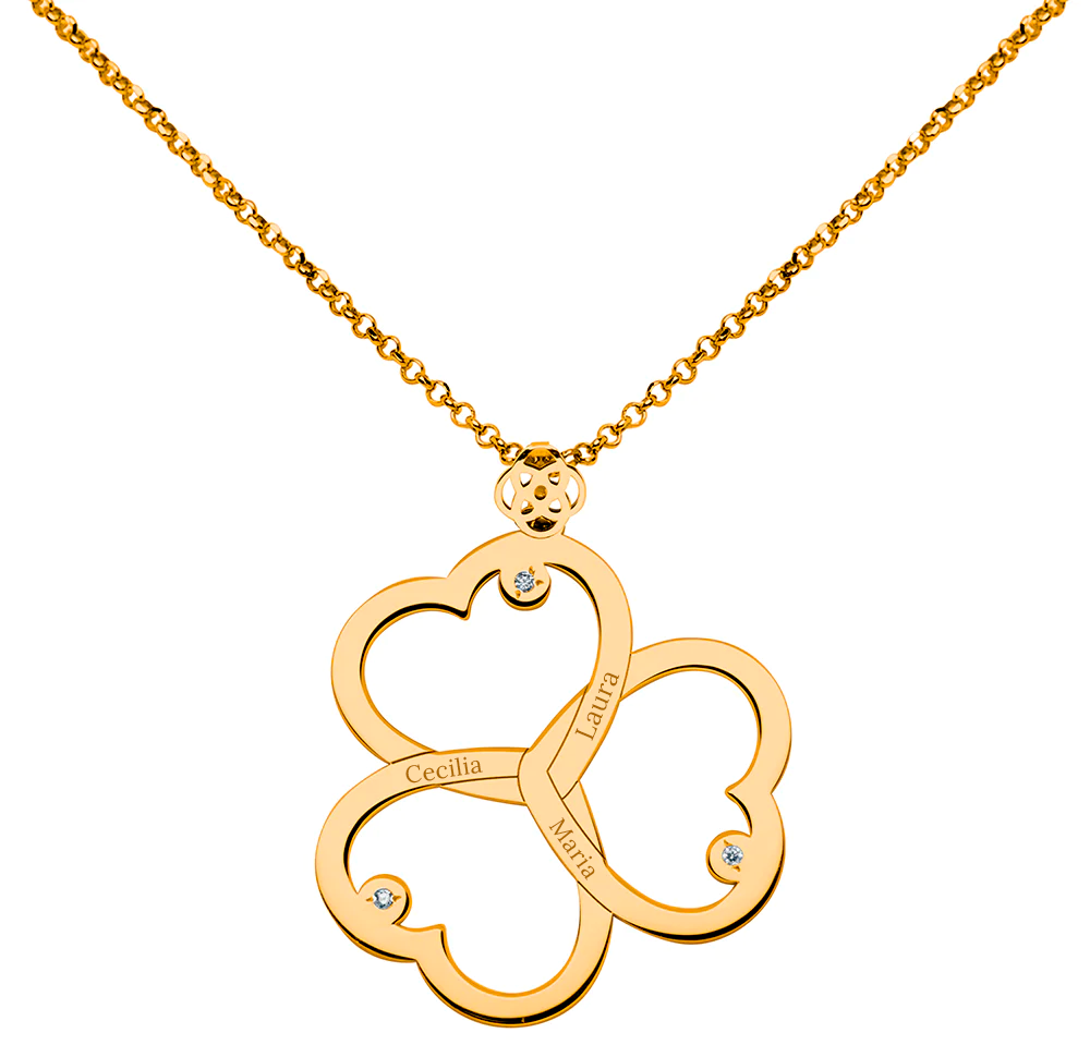 Collar Triple United Love de Plata 925 Personalizado