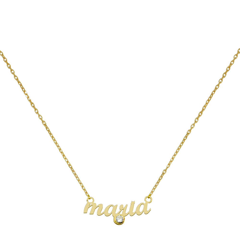 Collar de Oro 9K con Nombre Grabado