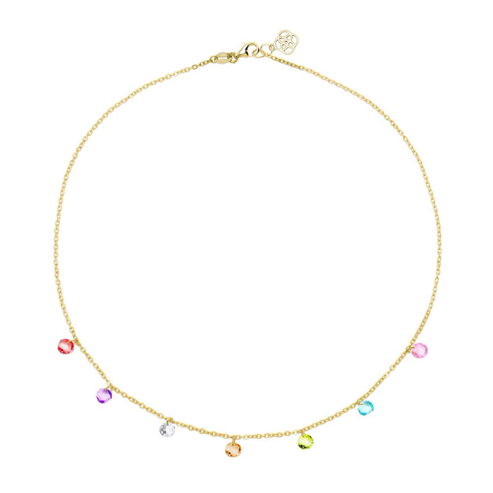 Collar Circonitas Color Facetadas