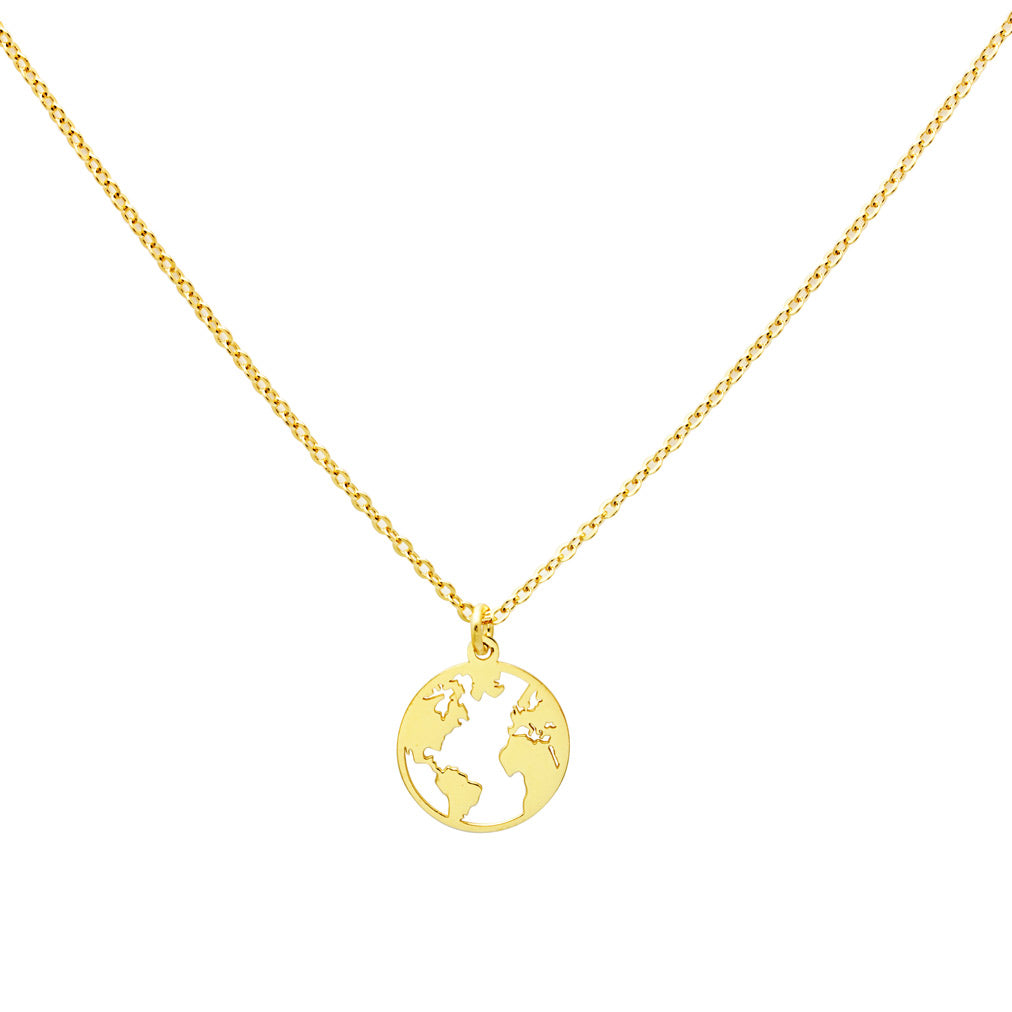 Collar Wanderlust Globe de Plata 925