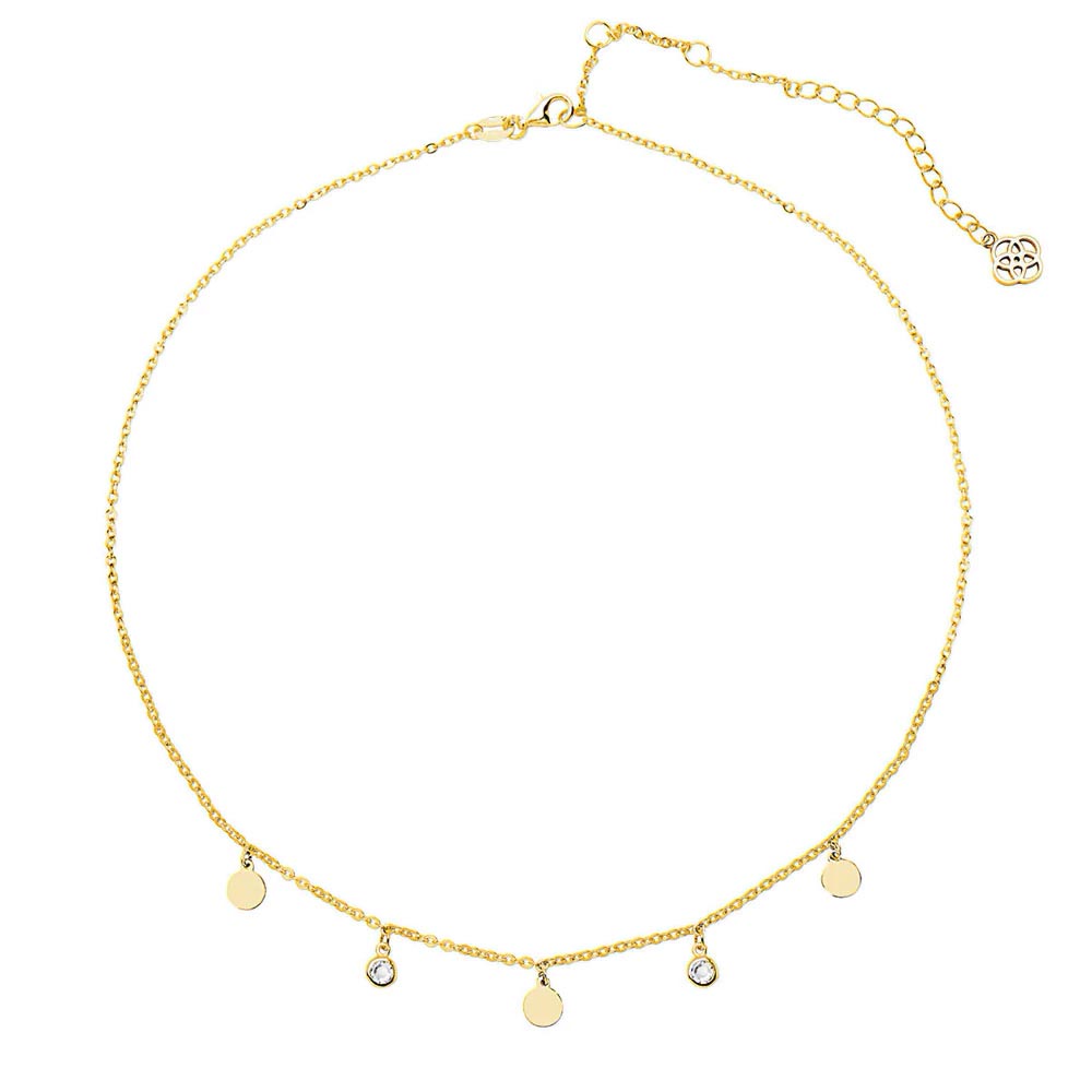 Collar Lentejuelas y Chapitas de Plata 925