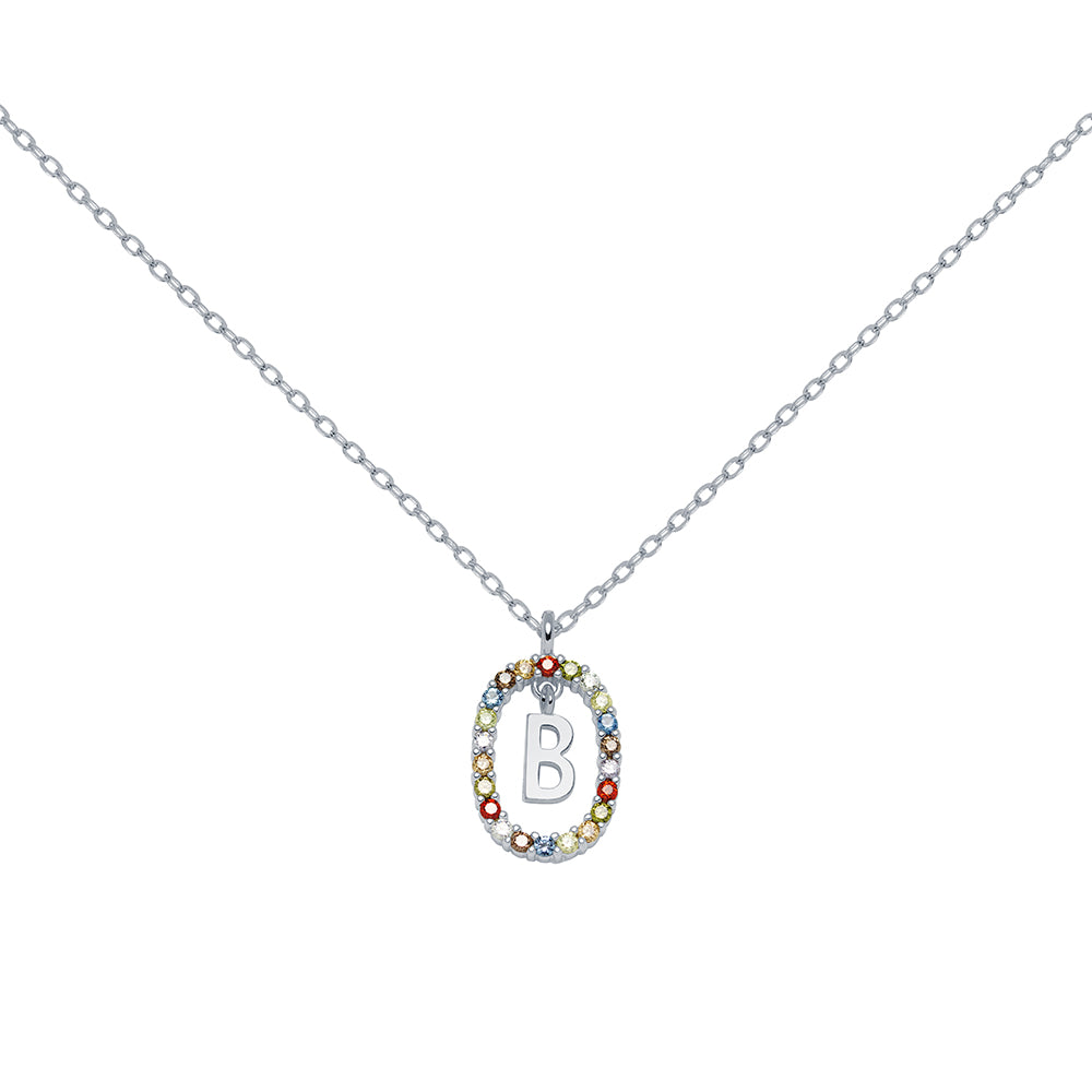 Collar Esfera de Plata 925 con Inicial Grabada
