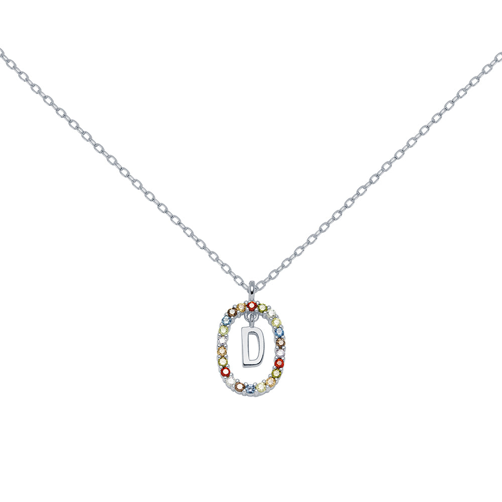 Collar Esfera de Plata 925 con Inicial Grabada