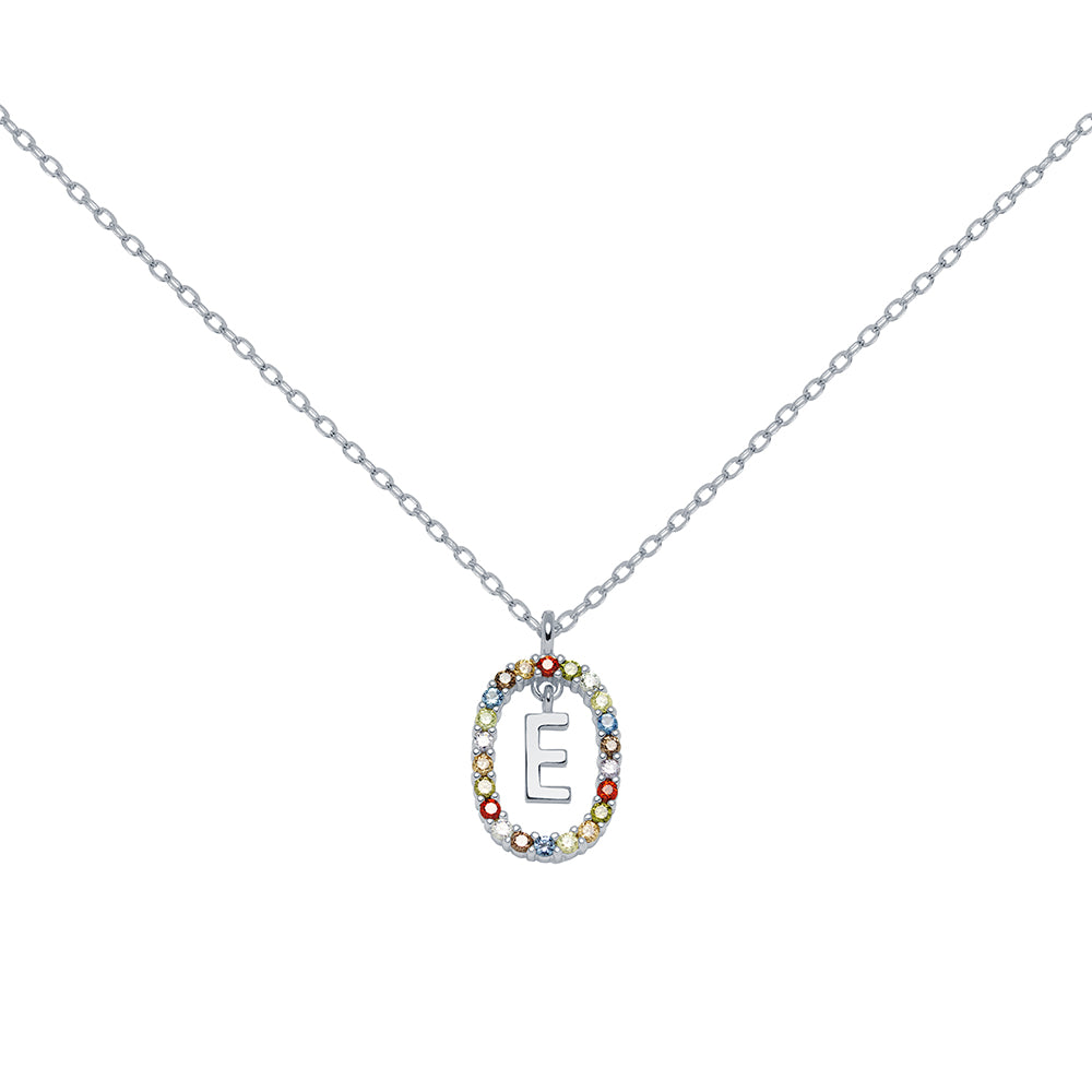 Collar Esfera de Plata 925 con Inicial Grabada