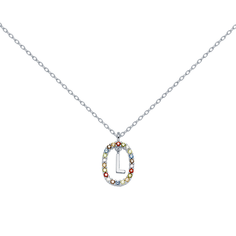 Collar Esfera de Plata 925 con Inicial Grabada