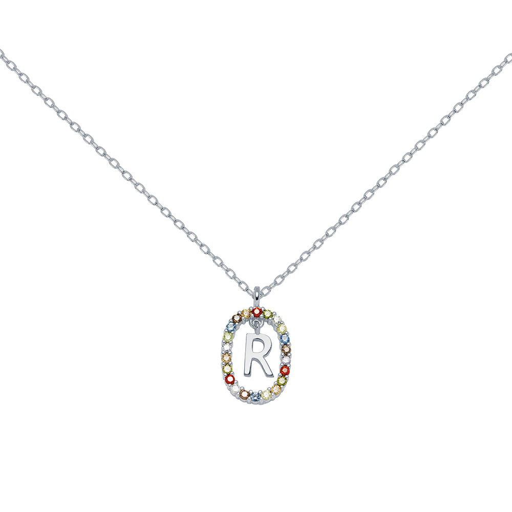Collar Esfera de Plata 925 con Inicial Grabada