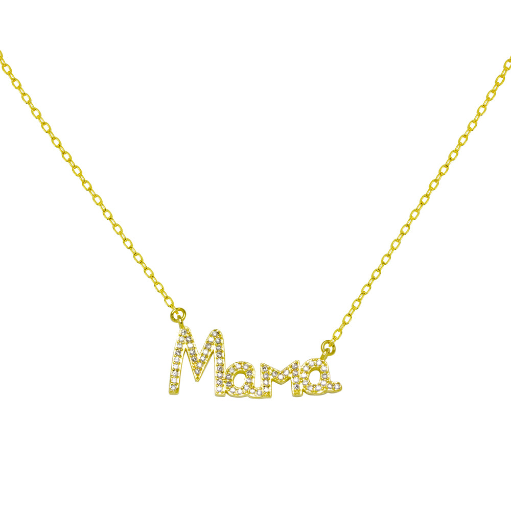 Collar Mamá de Plata 925 con Circonitas