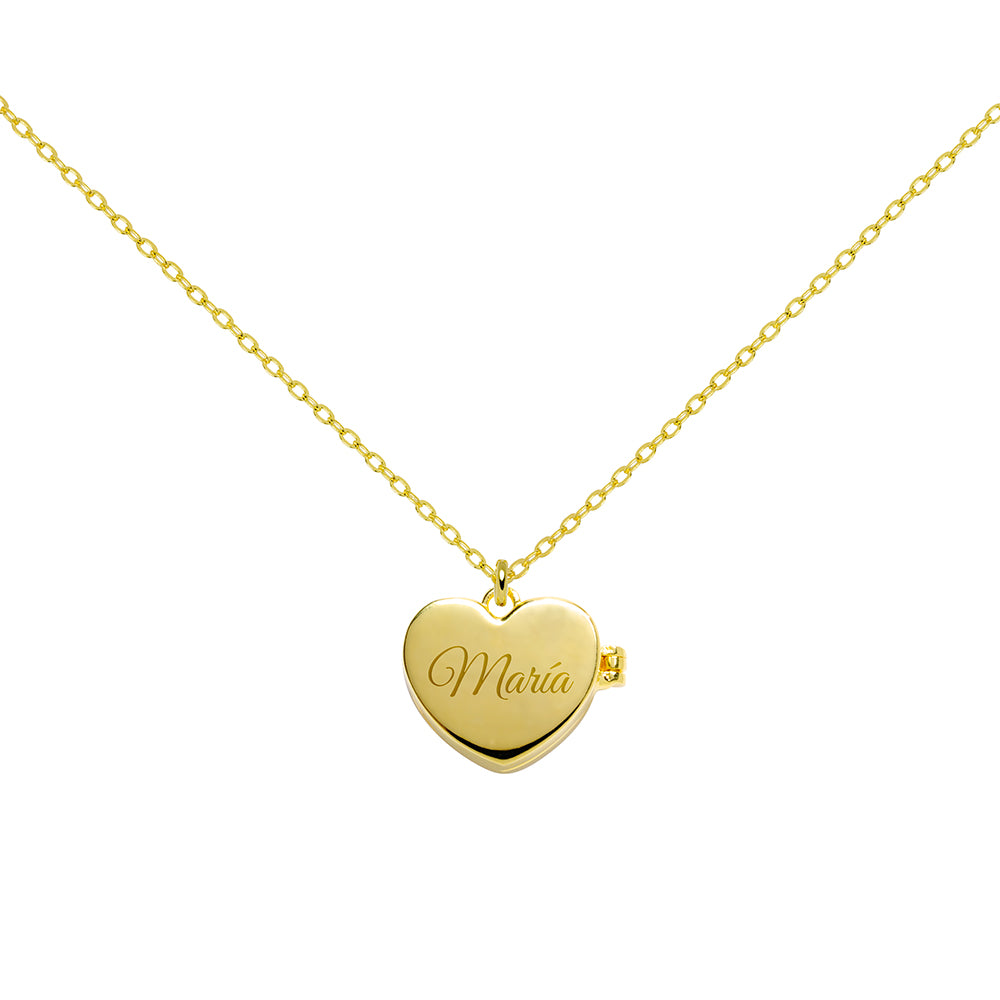 Collar Portafotos Love de Plata 925 con Foto Grabada