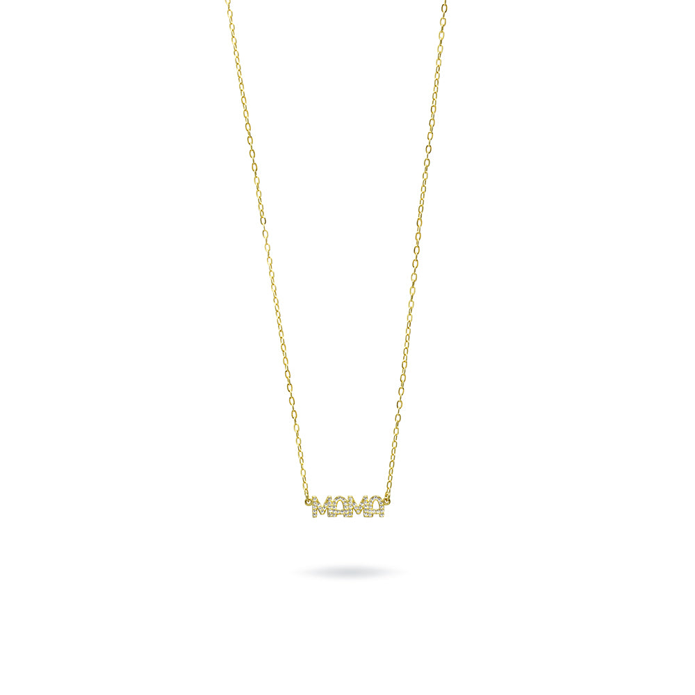 Collar Mamá de Plata 925 con Circonitas