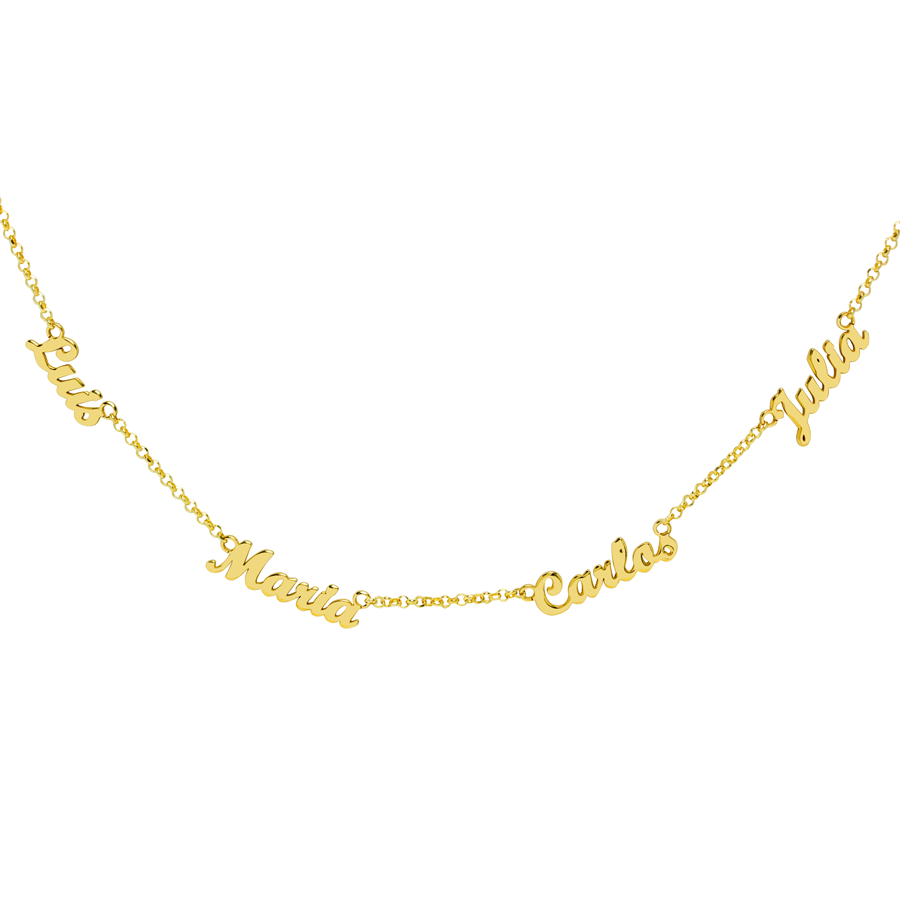 Collar de Plata 925 con Nombres Grabados