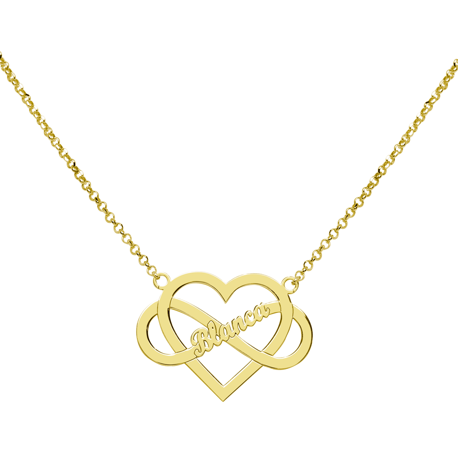 Collar Corazón Infinito de Plata 925 Personalizado