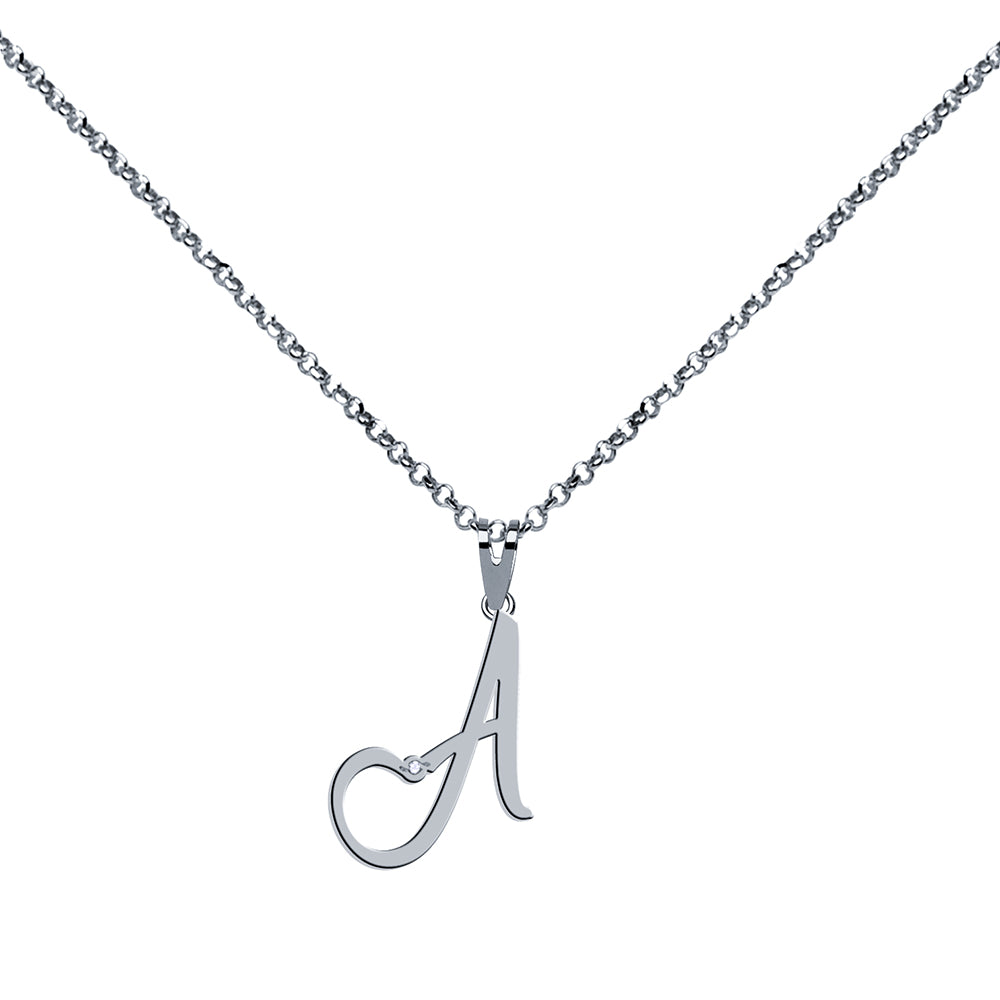 Collar de Plata 925 con Inicial Grabada