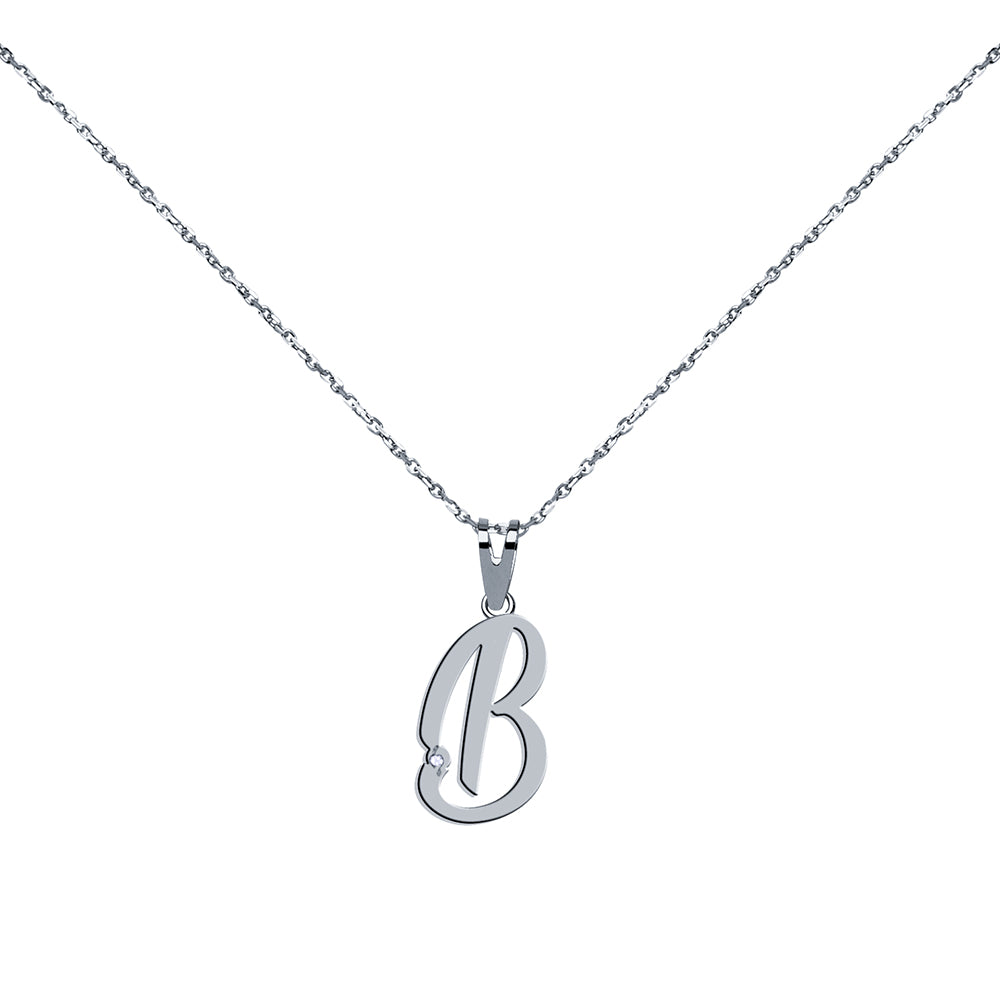 Collar de Oro con Inicial en Circonitas